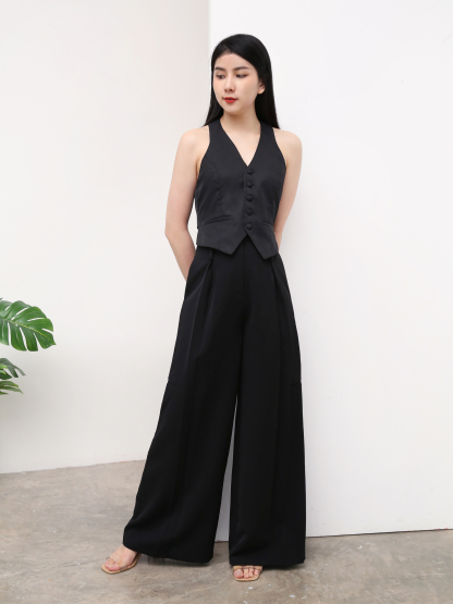 High Waist Wide Leg Long Pants AC077