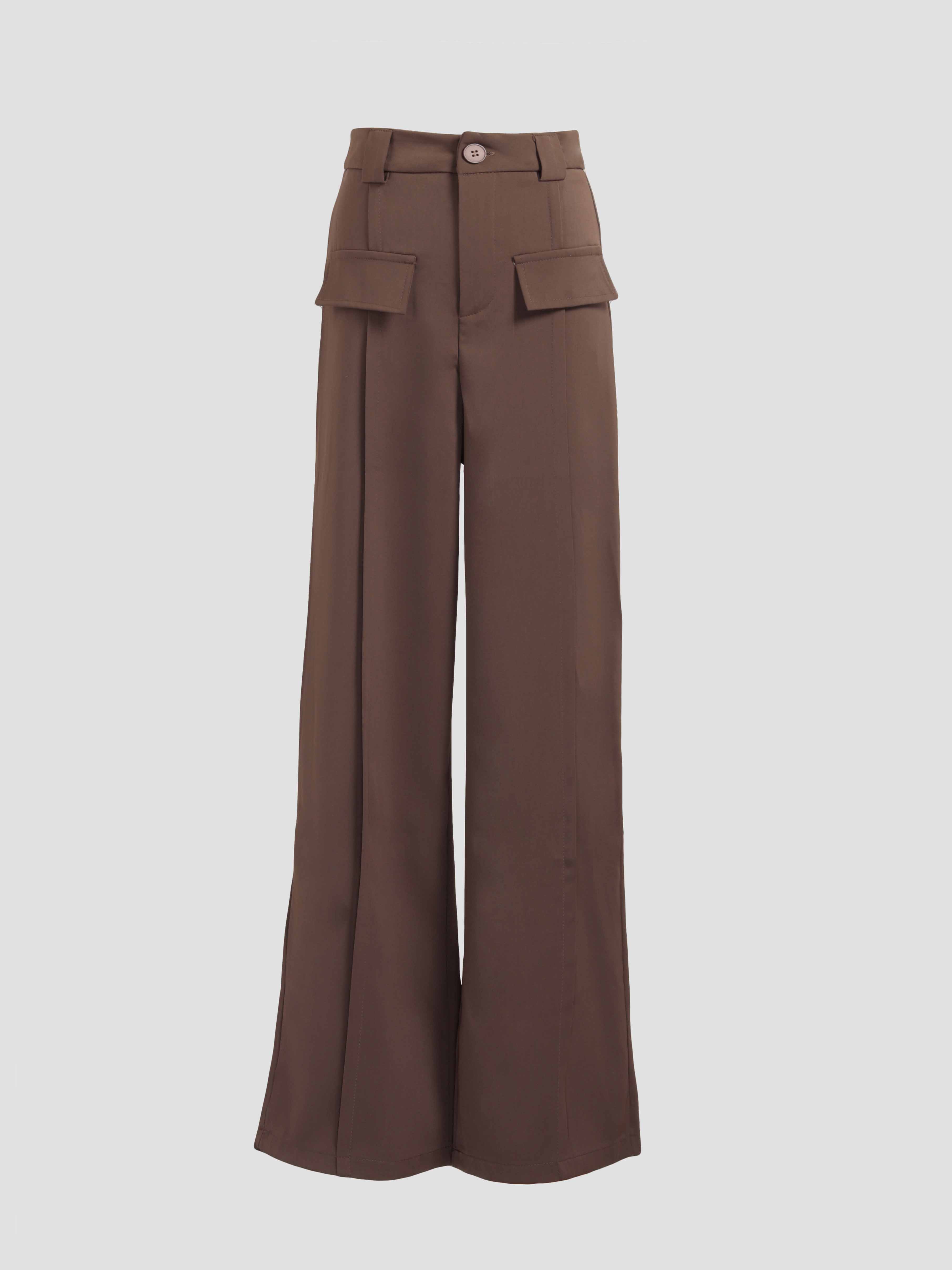Front Button And Pocket Long Pant 27536