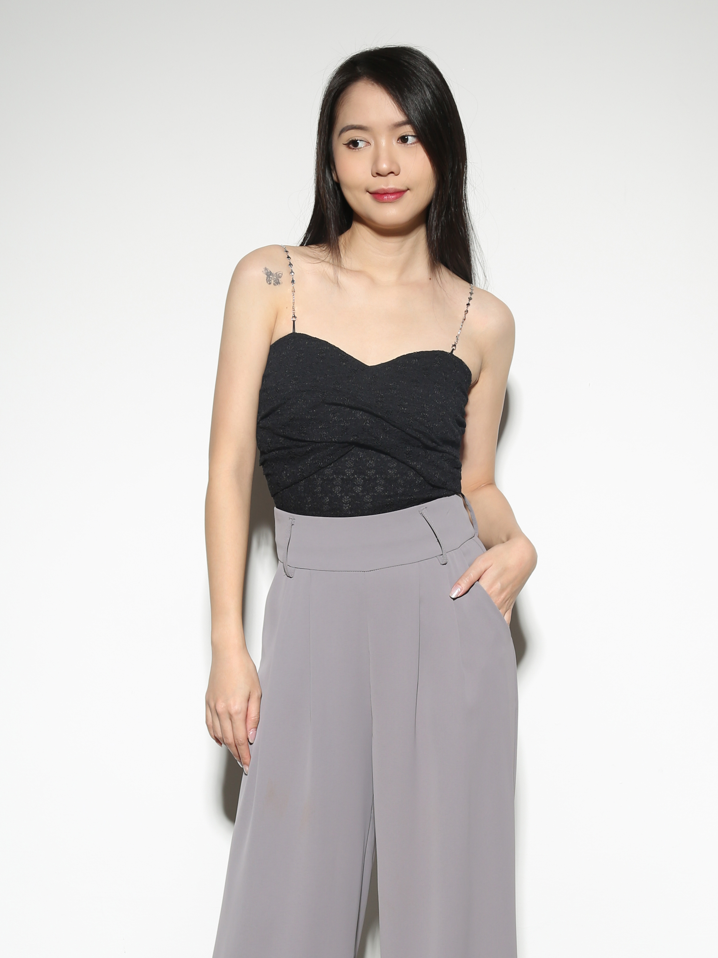 Lace With Diamond Strap Top 28508 (SO)