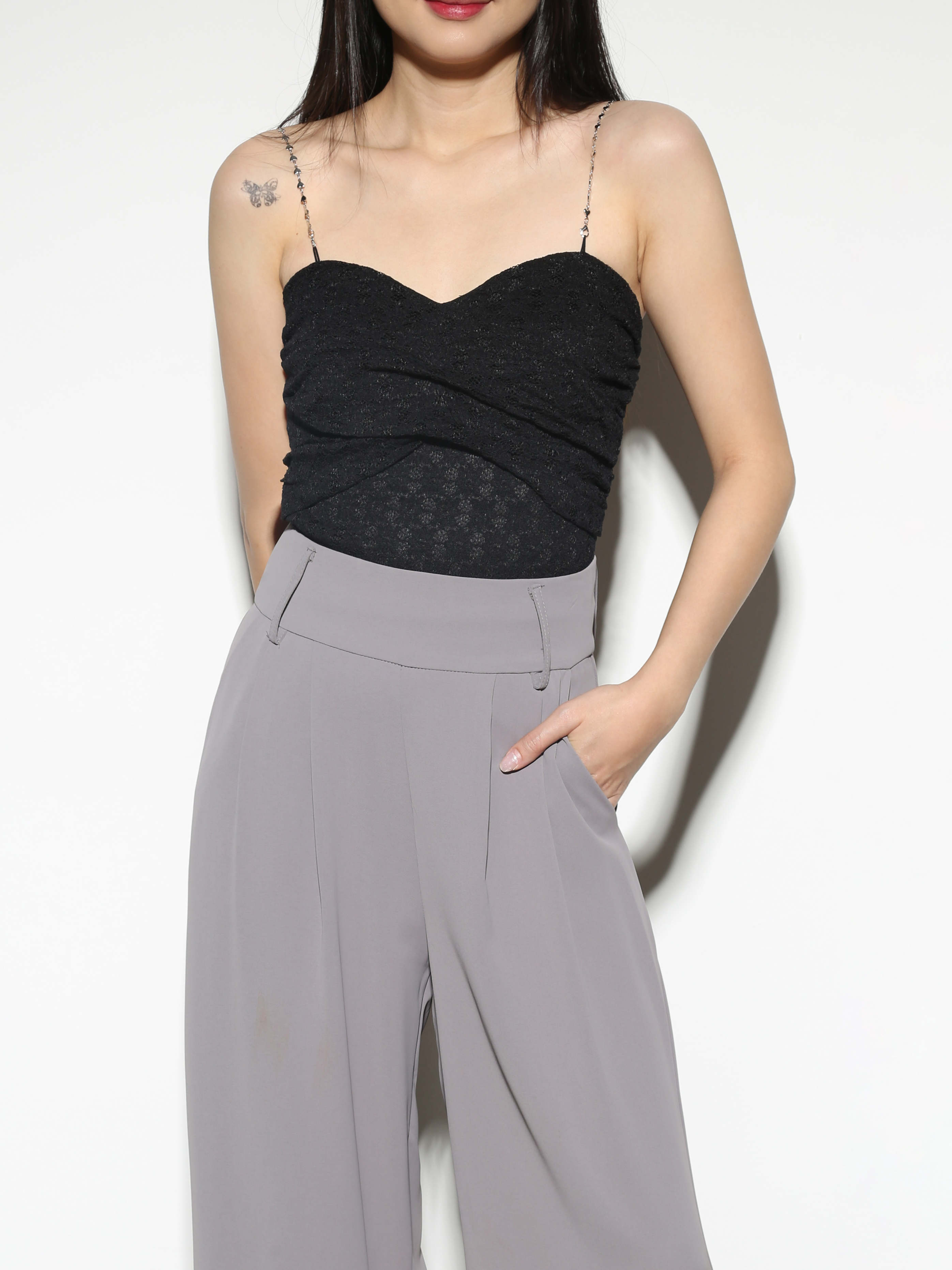 Lace With Diamond Strap Top 28508 (SO)