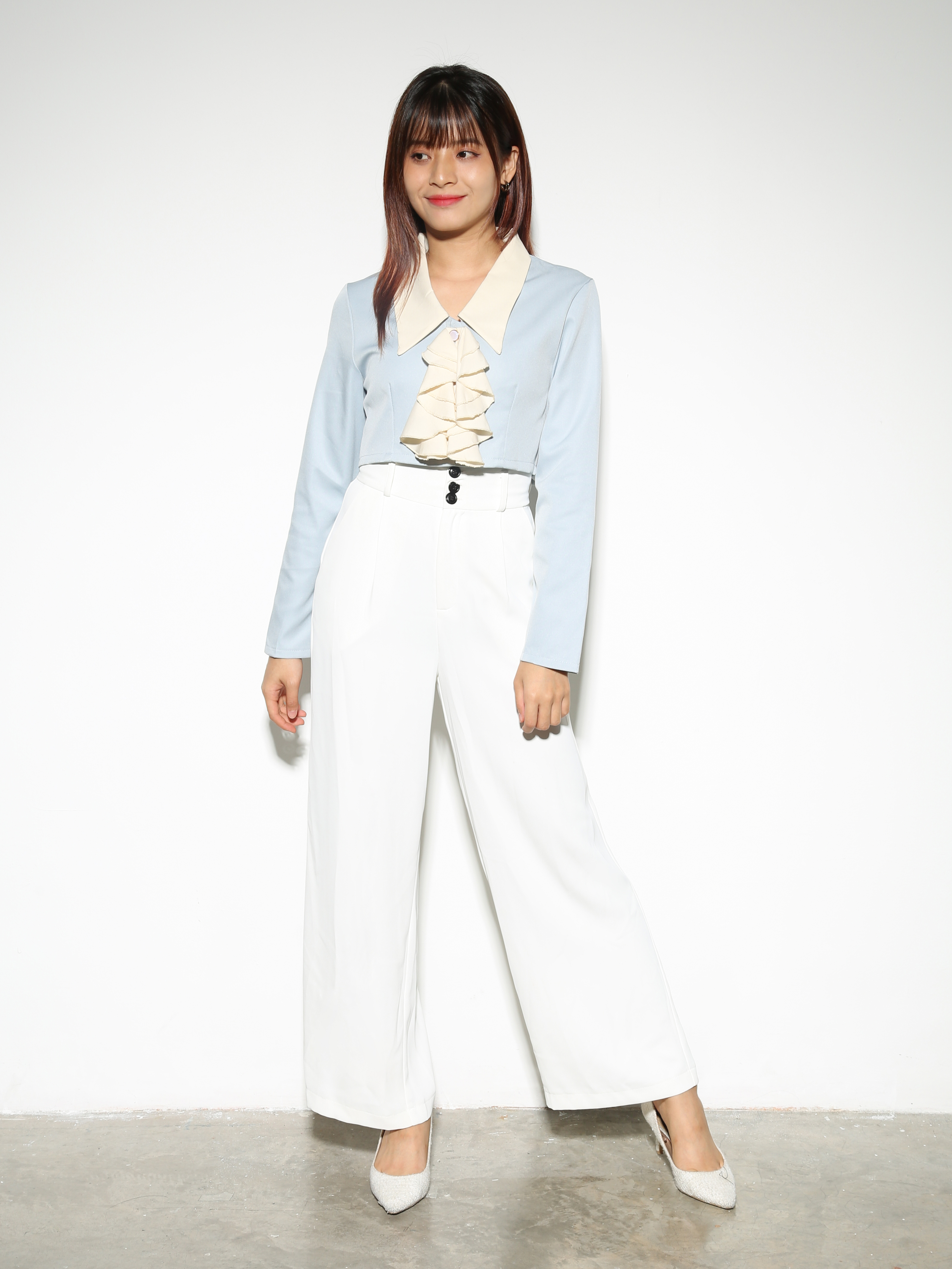 Collar Ruffles Top 28462