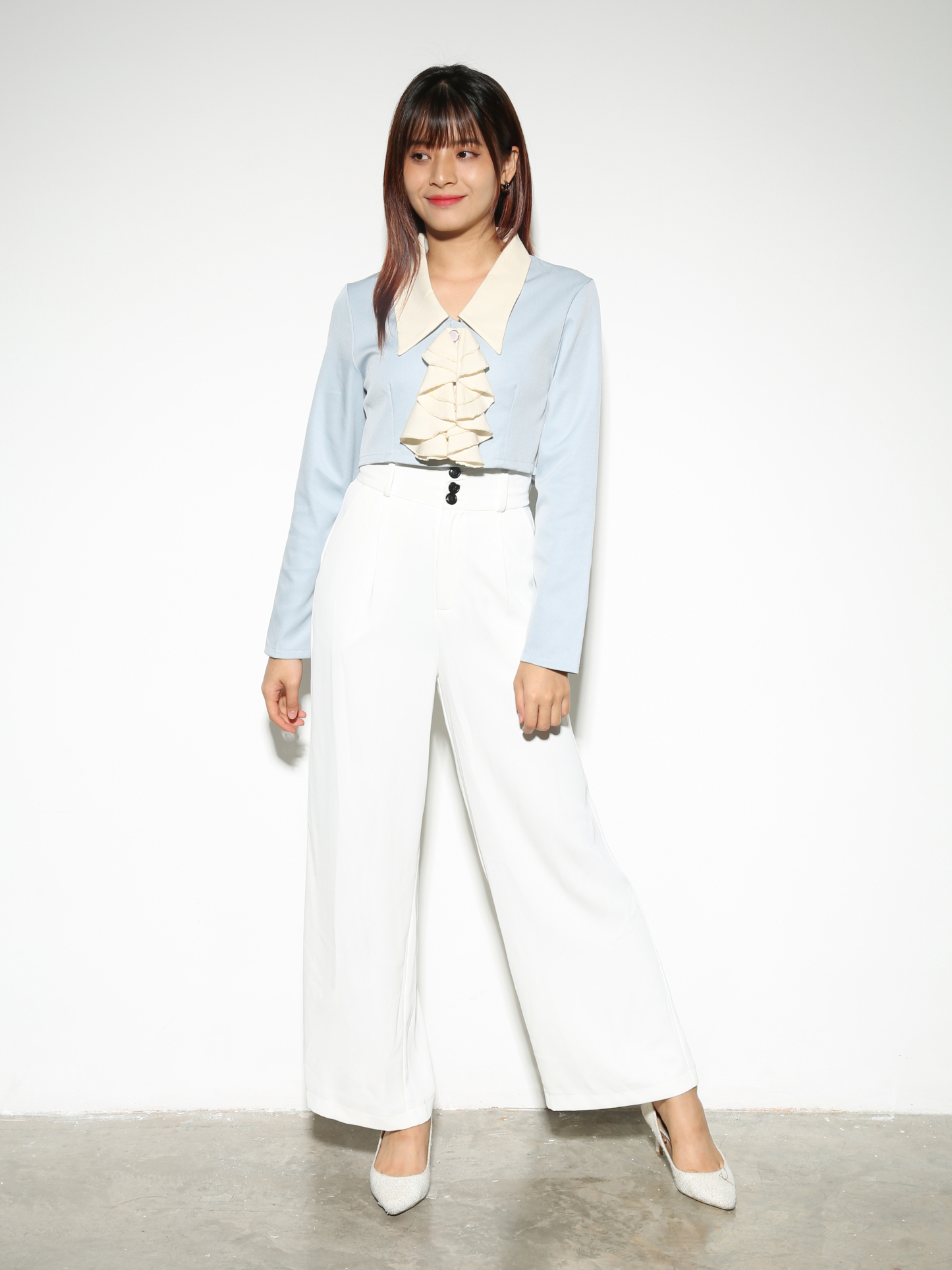Collar Ruffles Top 28462