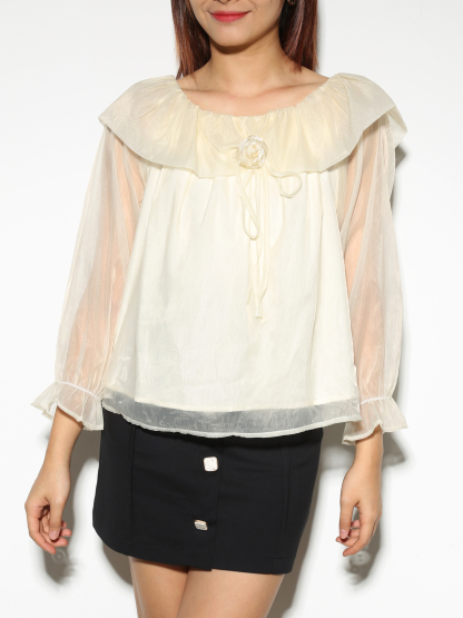 Off Shoulder Ruffles Top 28452