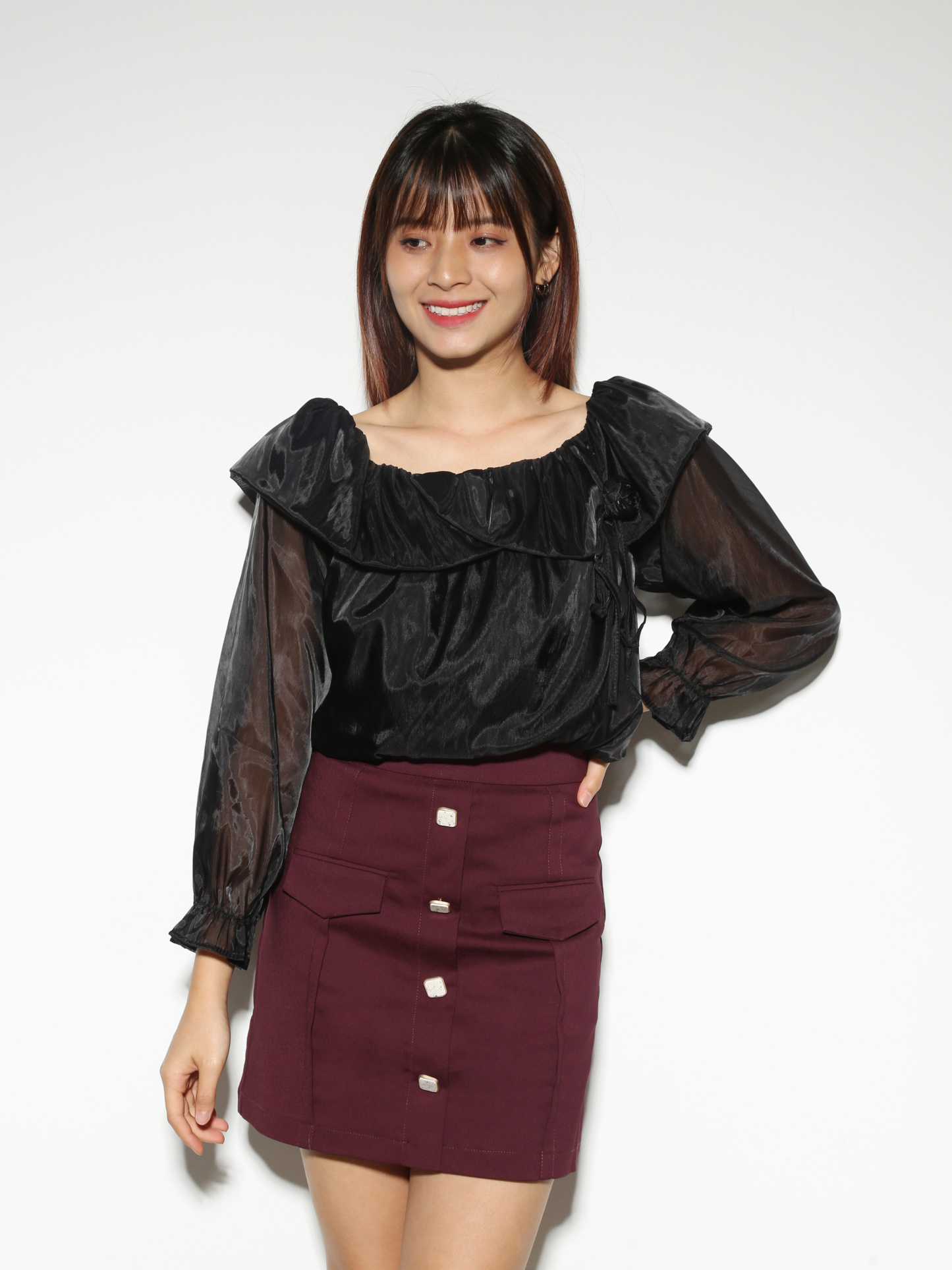 Off Shoulder Ruffles Top 28452