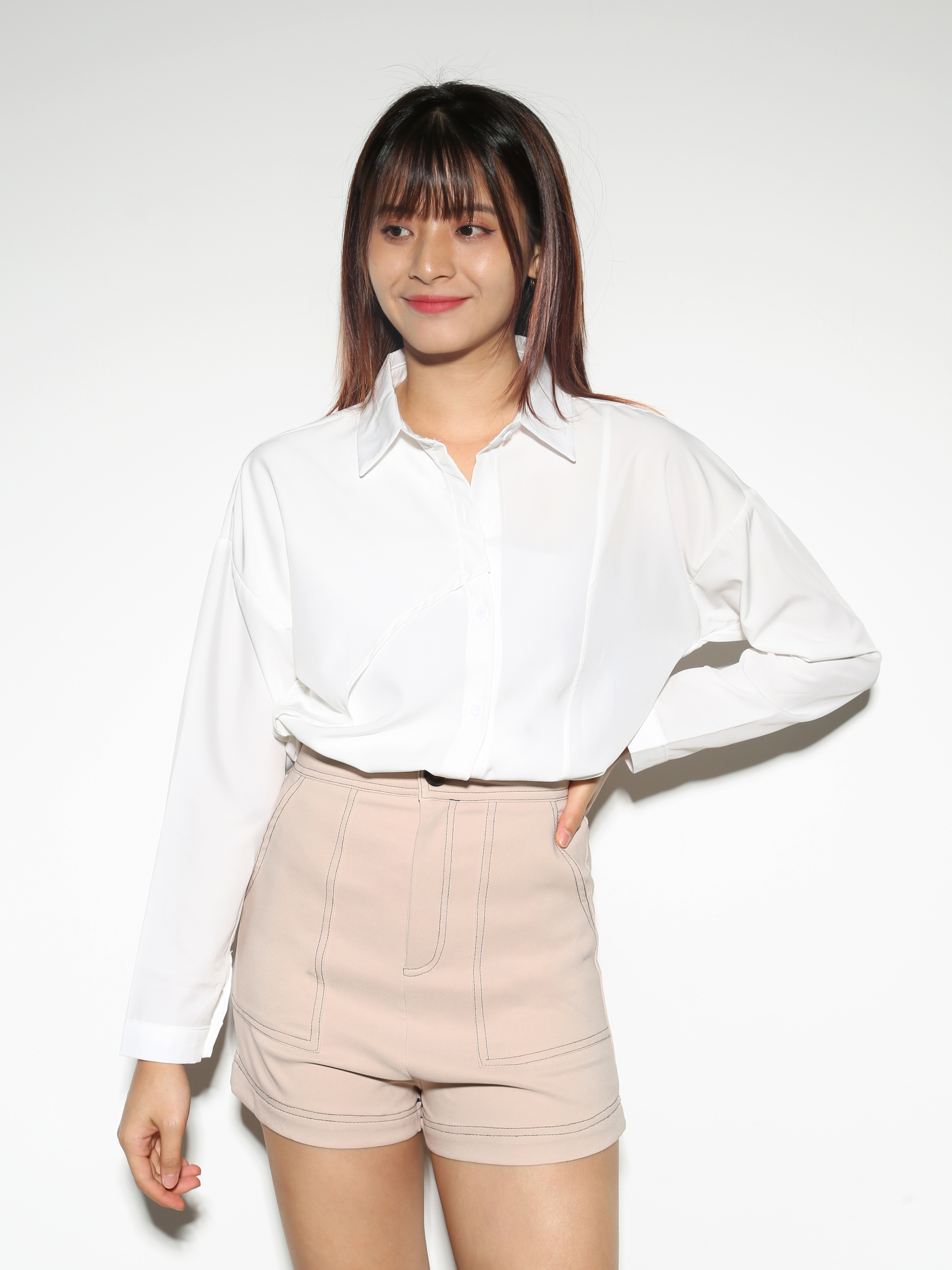 High Waist Side Pocket Short Pants 28414