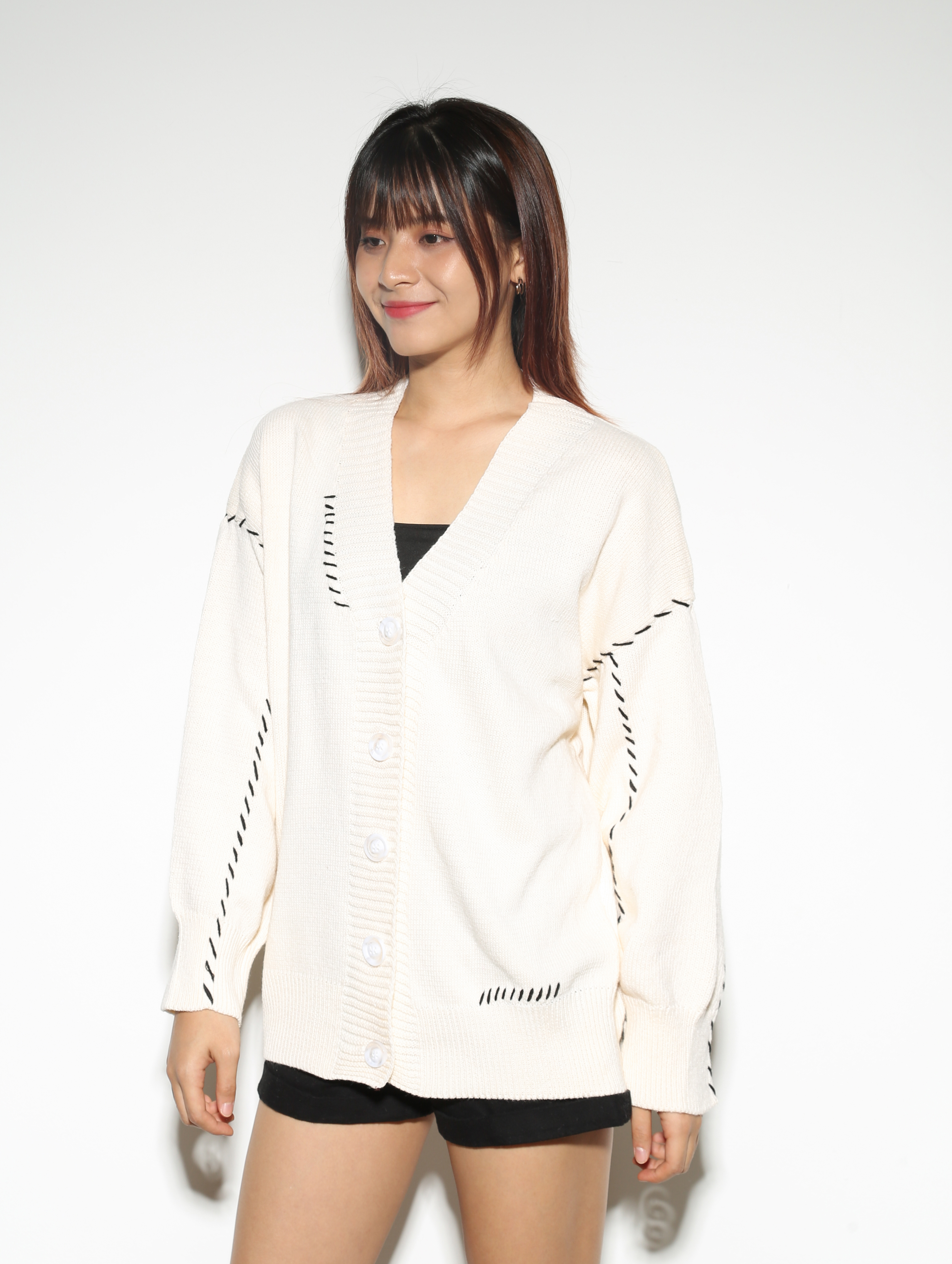 Front Button Long Sleeve Outerwear 28448