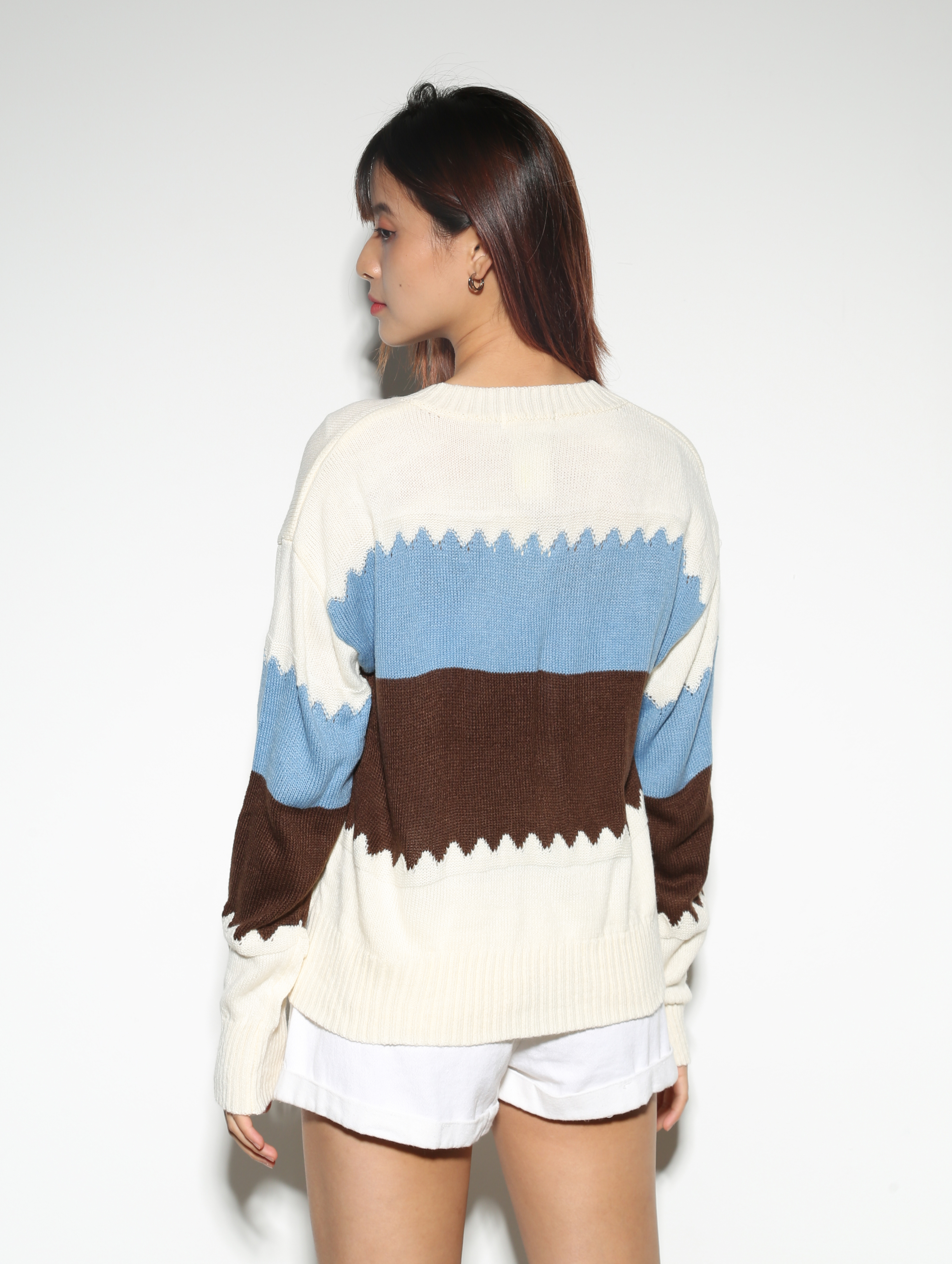 Knitted Front Button Top 28439