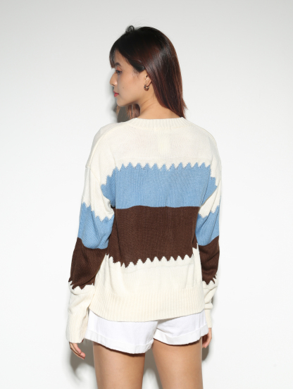 Knitted Front Button Top 28439