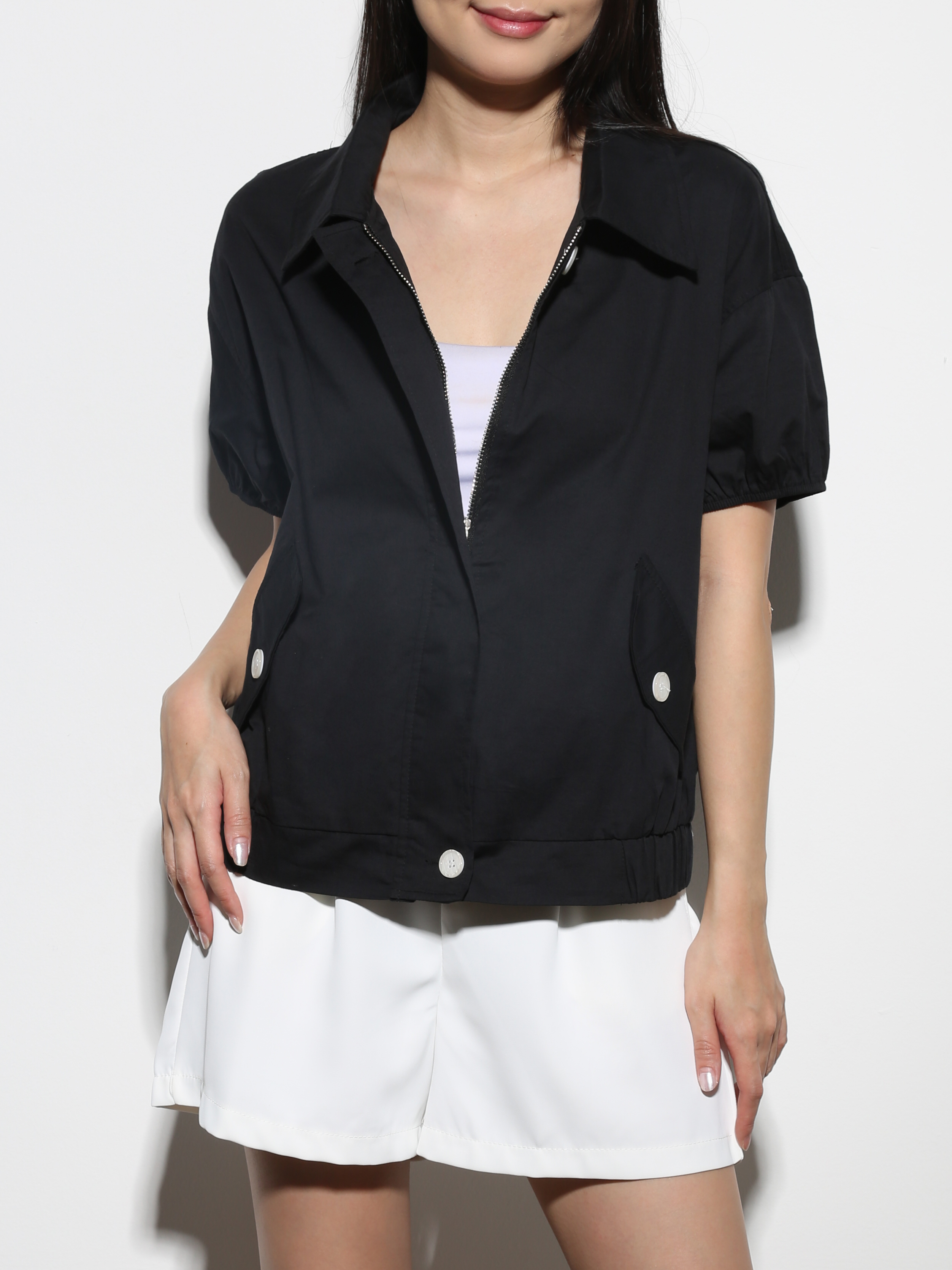 Front ZIp Short Sleeve Jacket 27786