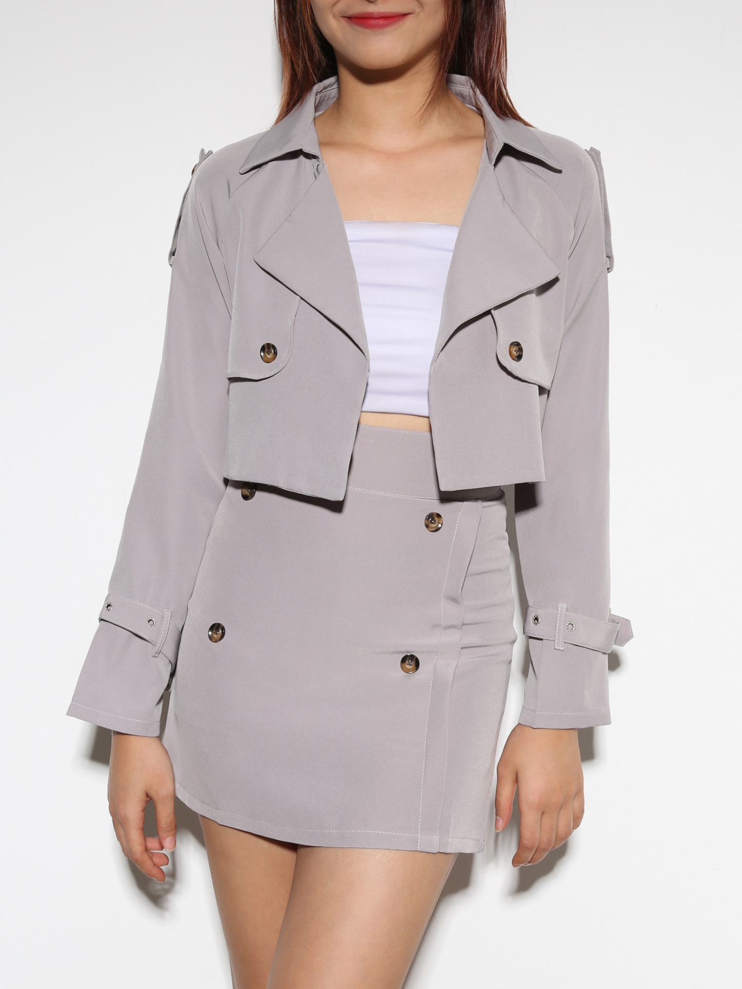 Long Sleeve Blazer With Skirt Set 28859 (SO)