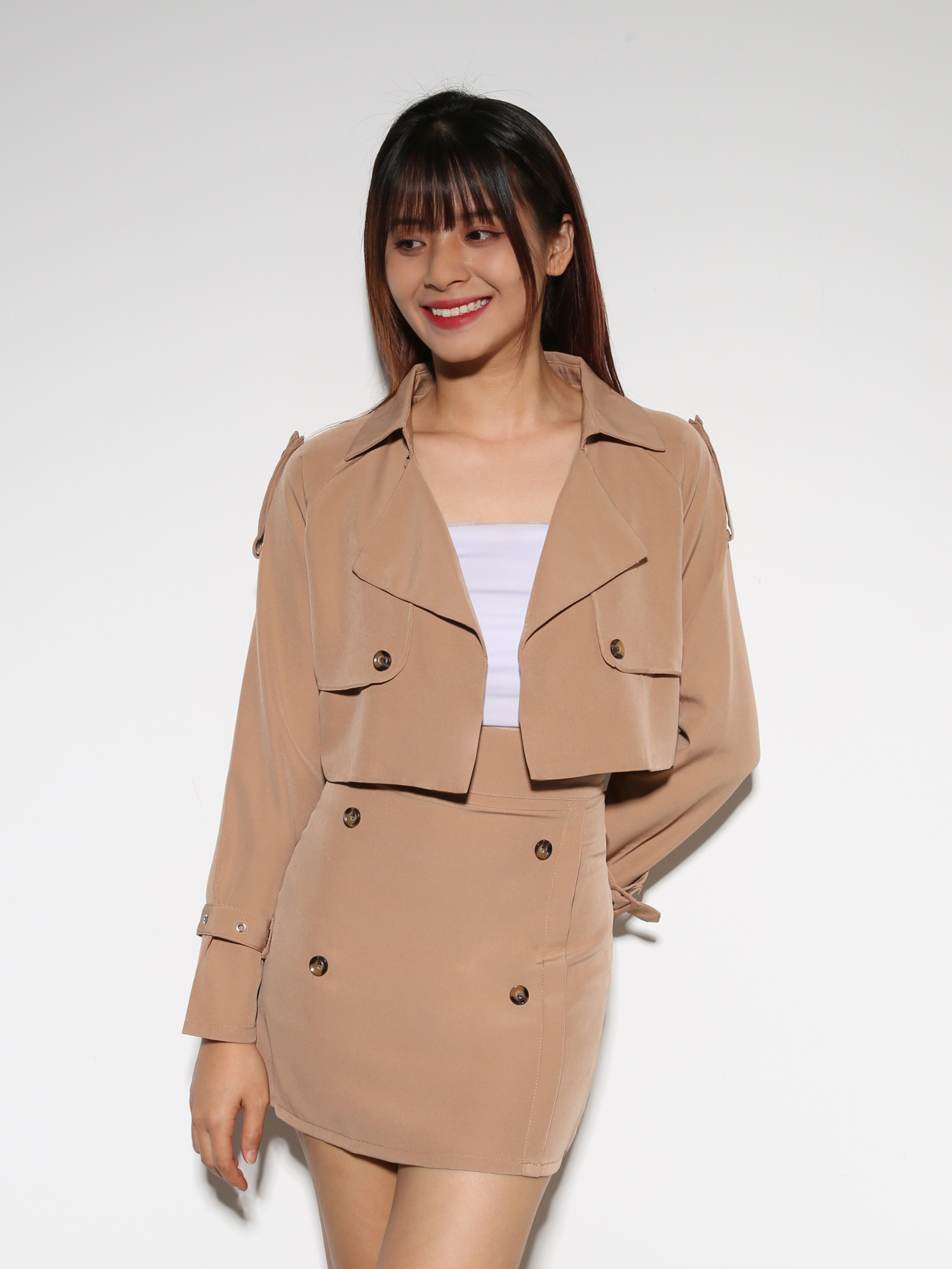 Long Sleeve Blazer With Skirt Set 28859 (SO)