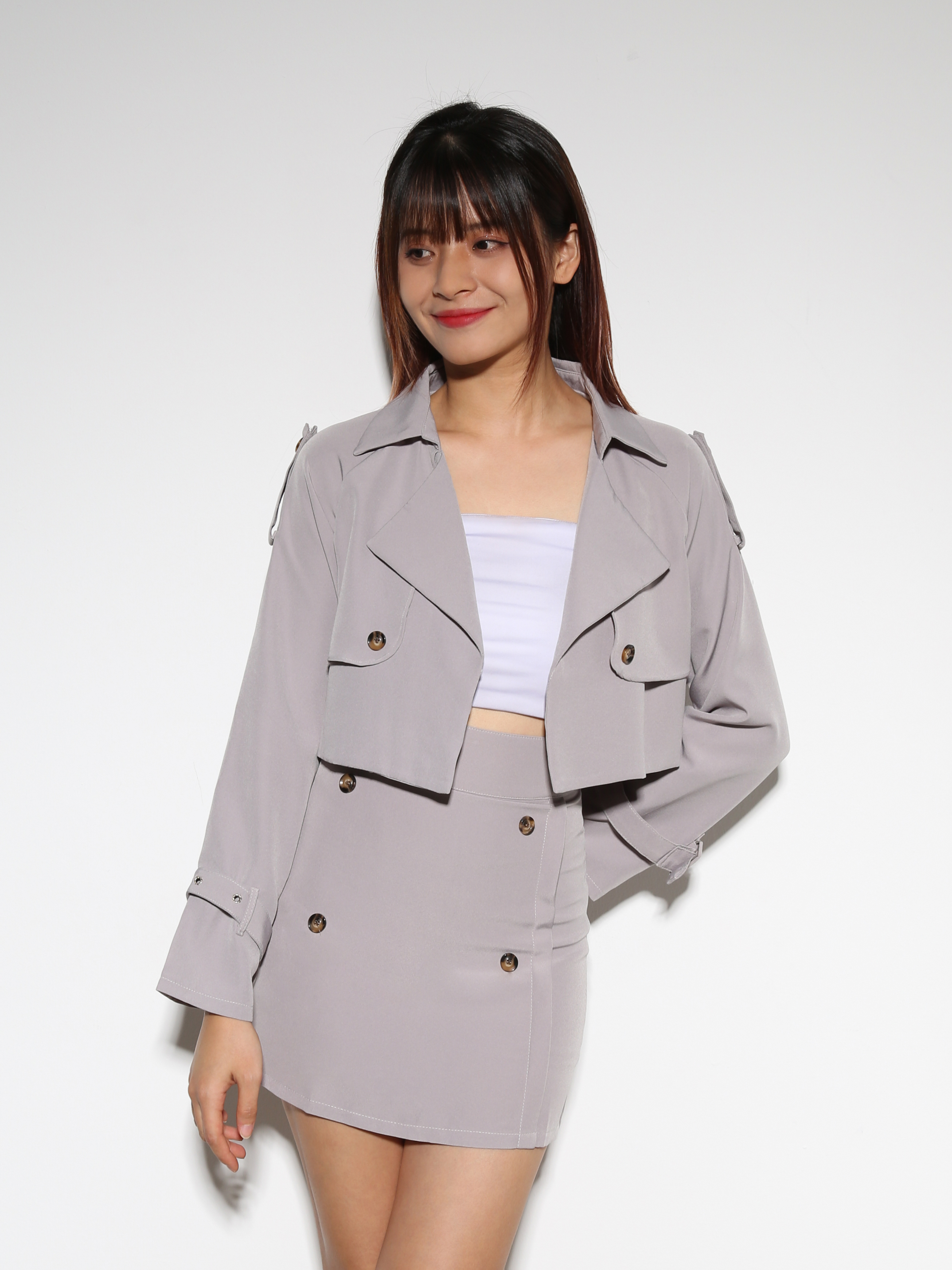 Long Sleeve Blazer With Skirt Set 28859 (SO)