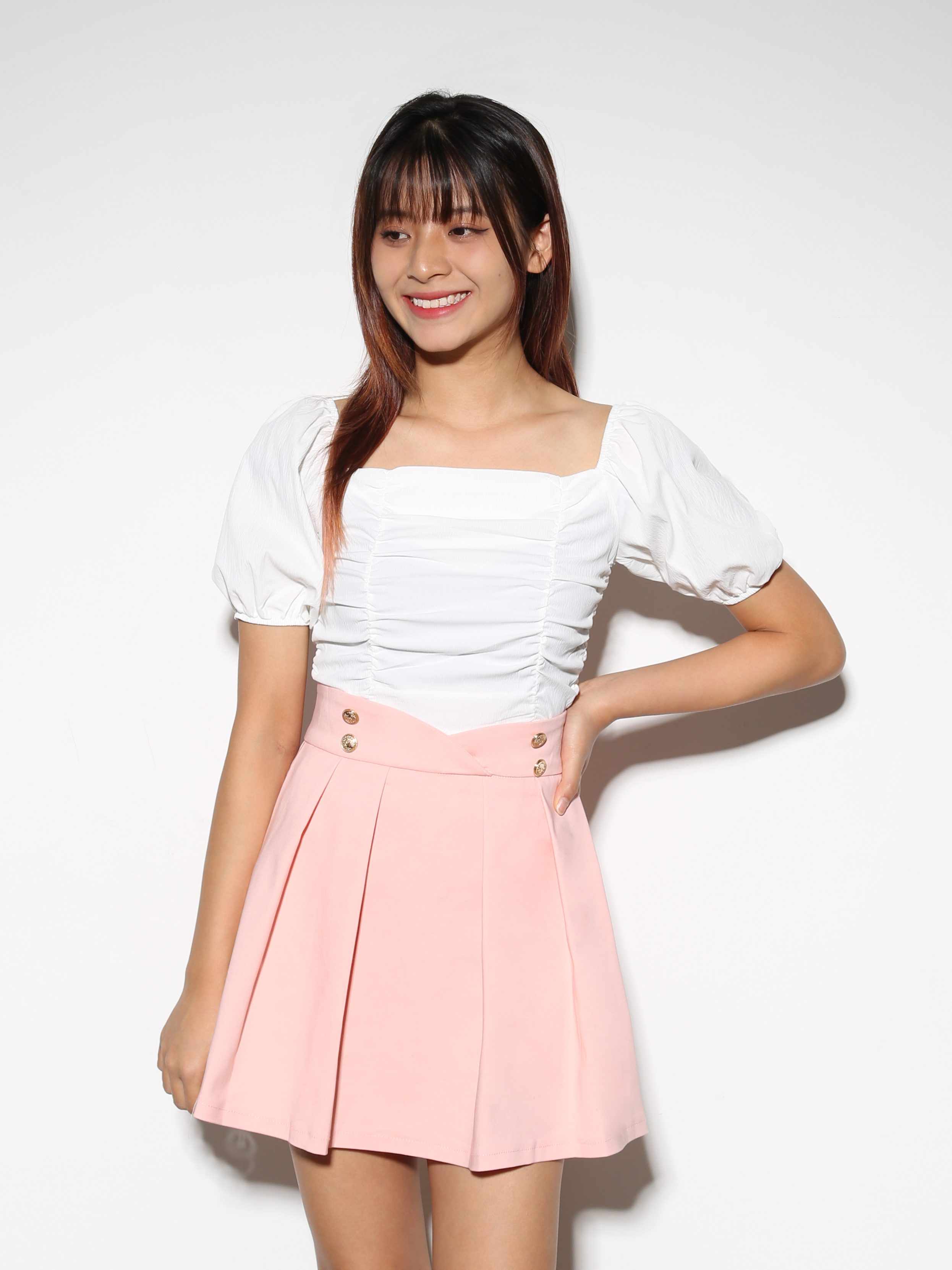 Back Zip Pleated Skirt Pant 28861 (SPO)