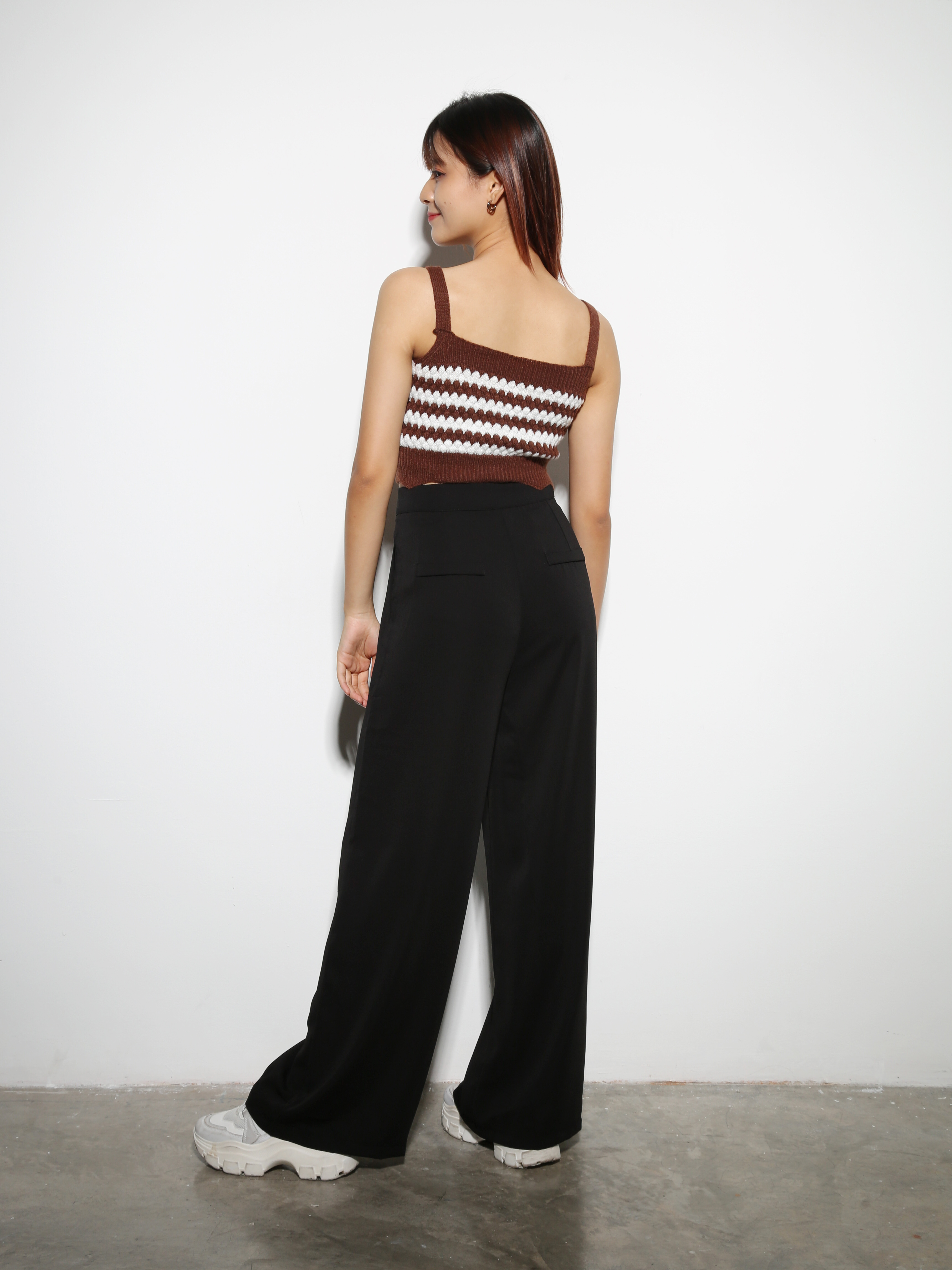 Knitted Stripe Sleeveless Top 27338