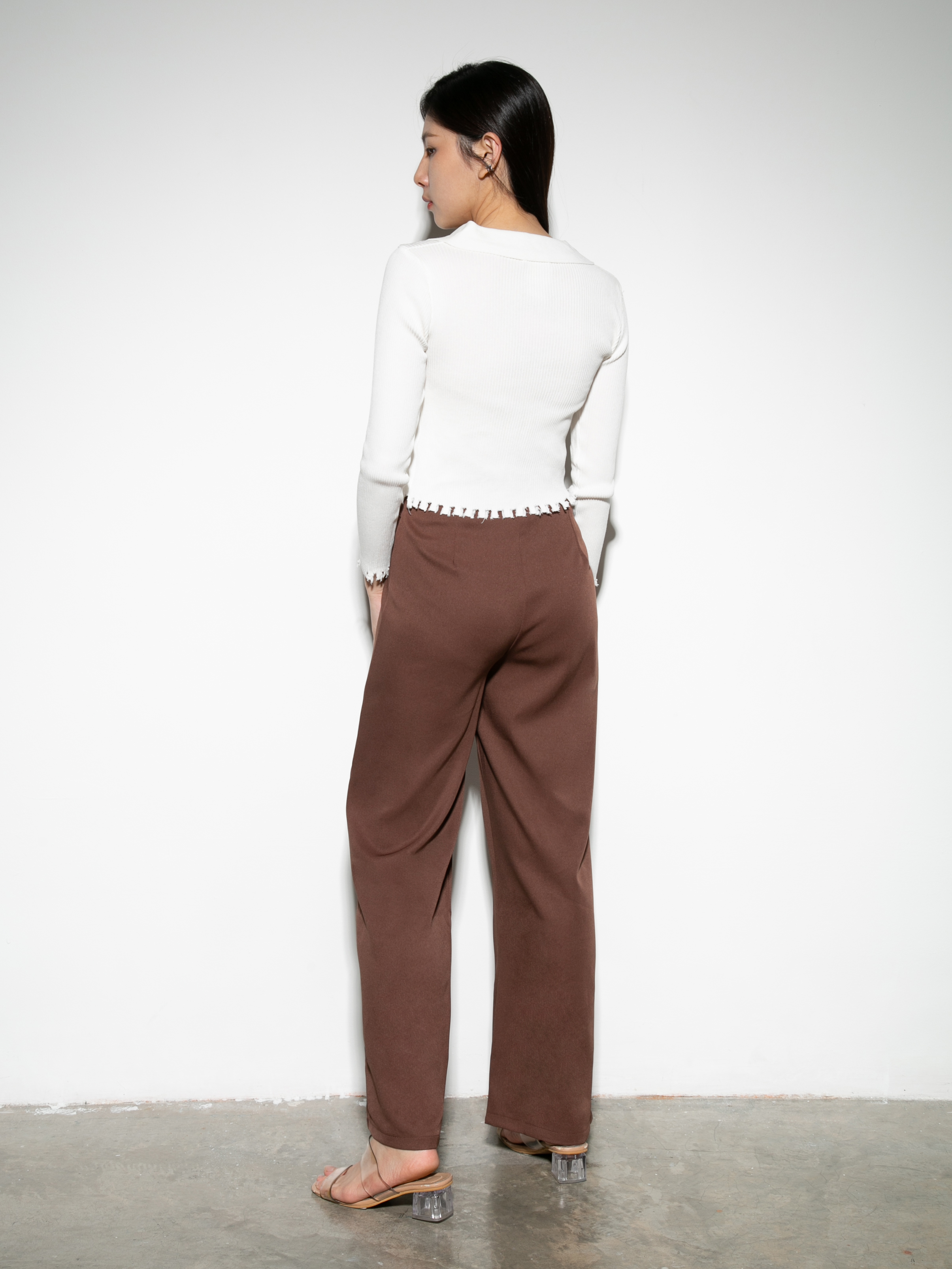 High Waist Wrap Long Pants 28230