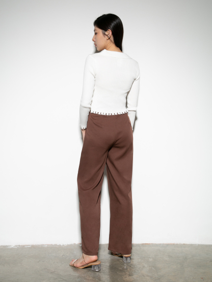 High Waist Wrap Long Pants 28230