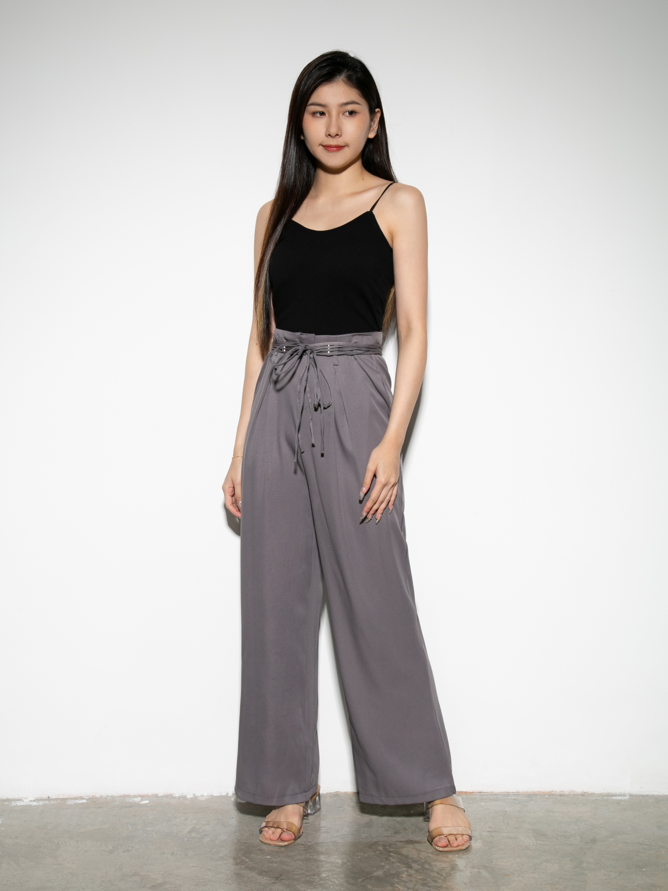High Waist With Strap Long Pants 28210