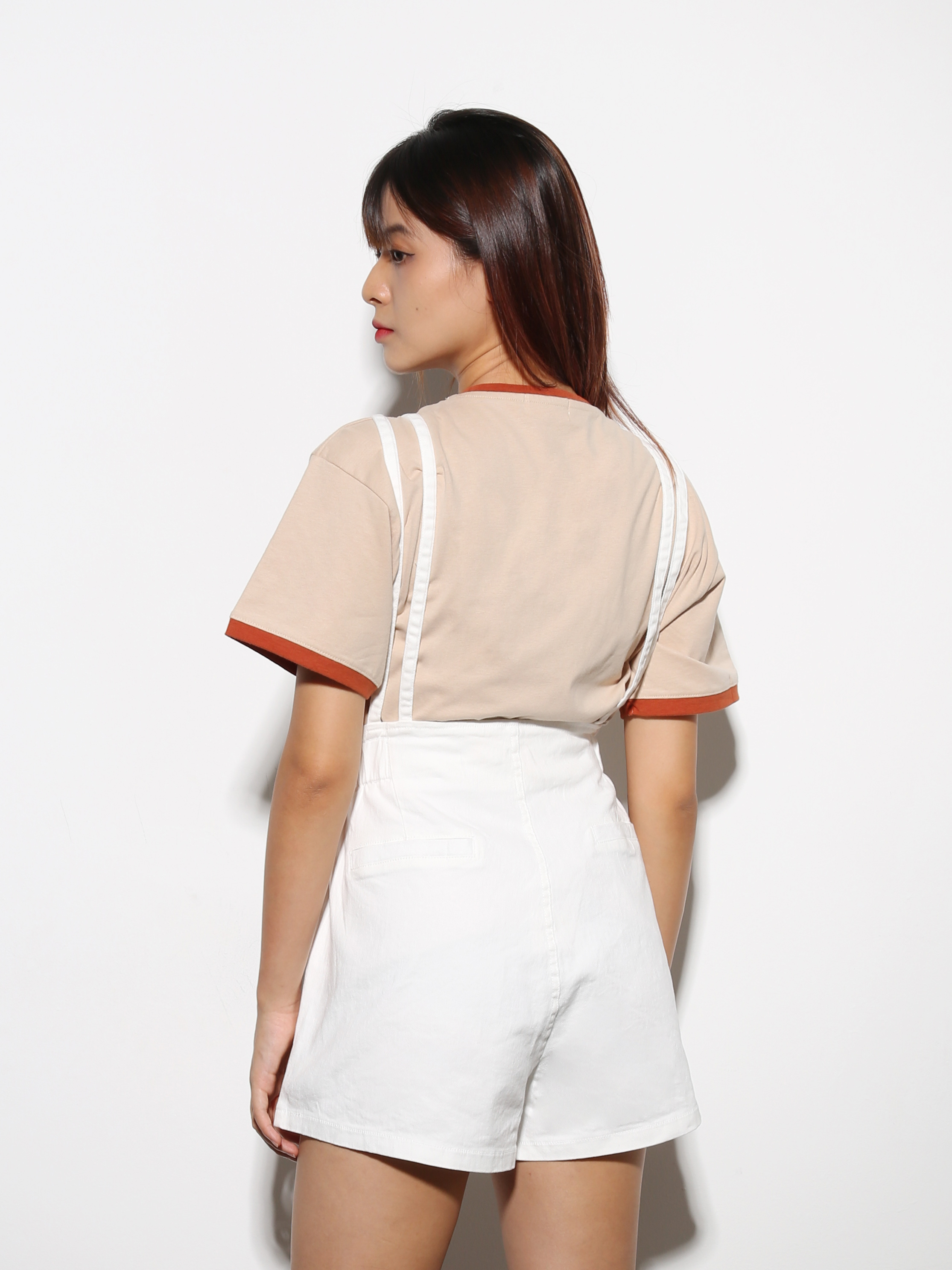 High Waist Front Pocket With Strap Short Pants 27097