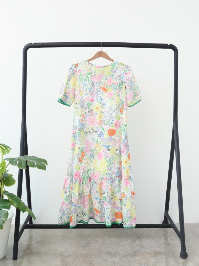 Colourful Printed Flower Dress 14980