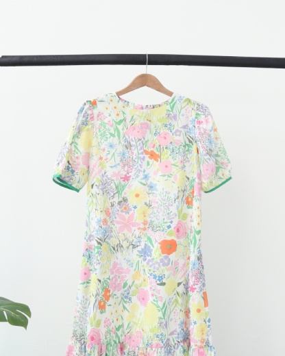 Colourful Printed Flower Dress 14980