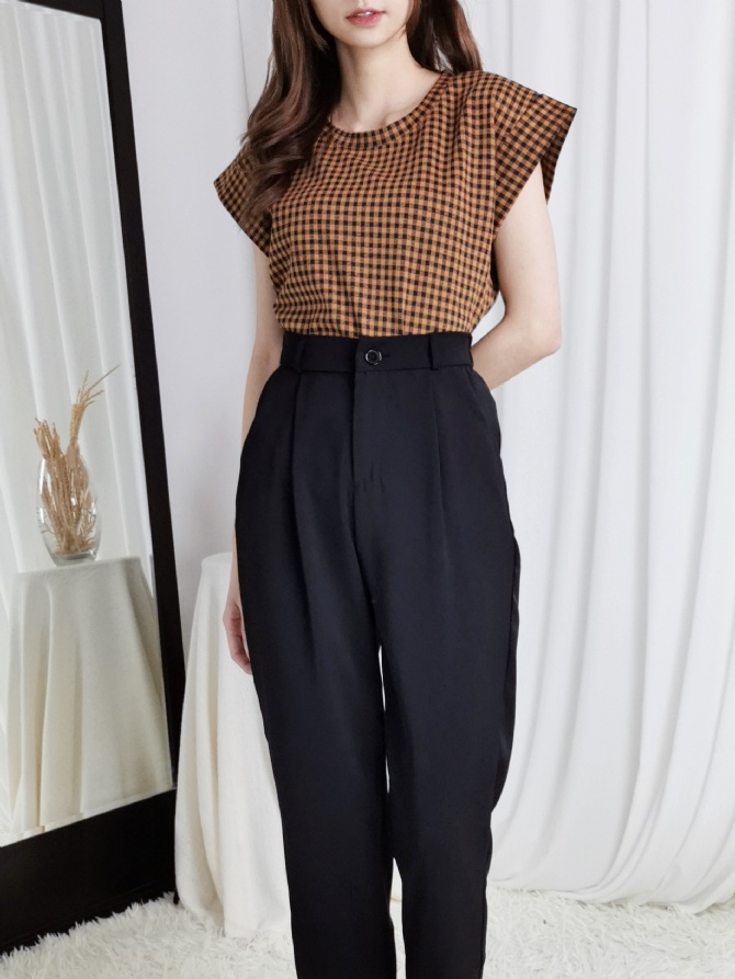 Formal High Waist Side Pocket Long Pants 24419