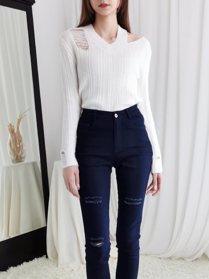 Knitted Shoulder Hole Top 24494