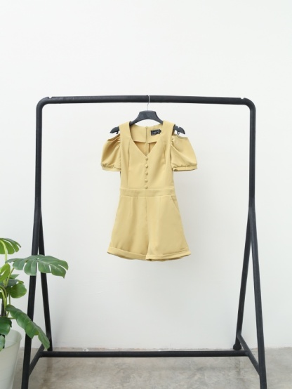 V Neck Sleeve Hole Jumpsuit 16657