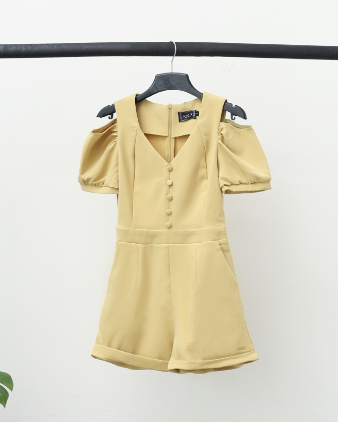 V Neck Sleeve Hole Jumpsuit 16657