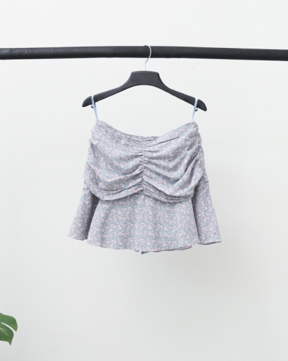 Floral Pleated Short Skirt 17137