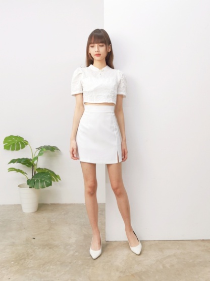 Chinese Button Short Sleeve Top 24601