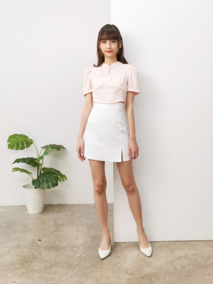 Chinese Button Short Sleeve Top 24601