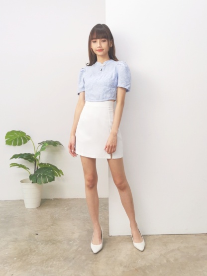 Chinese Button Short Sleeve Top 24601