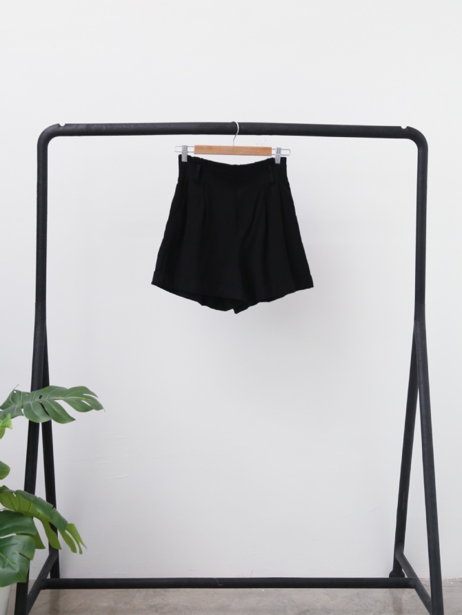 High Waist Short Pants With Belt 15958