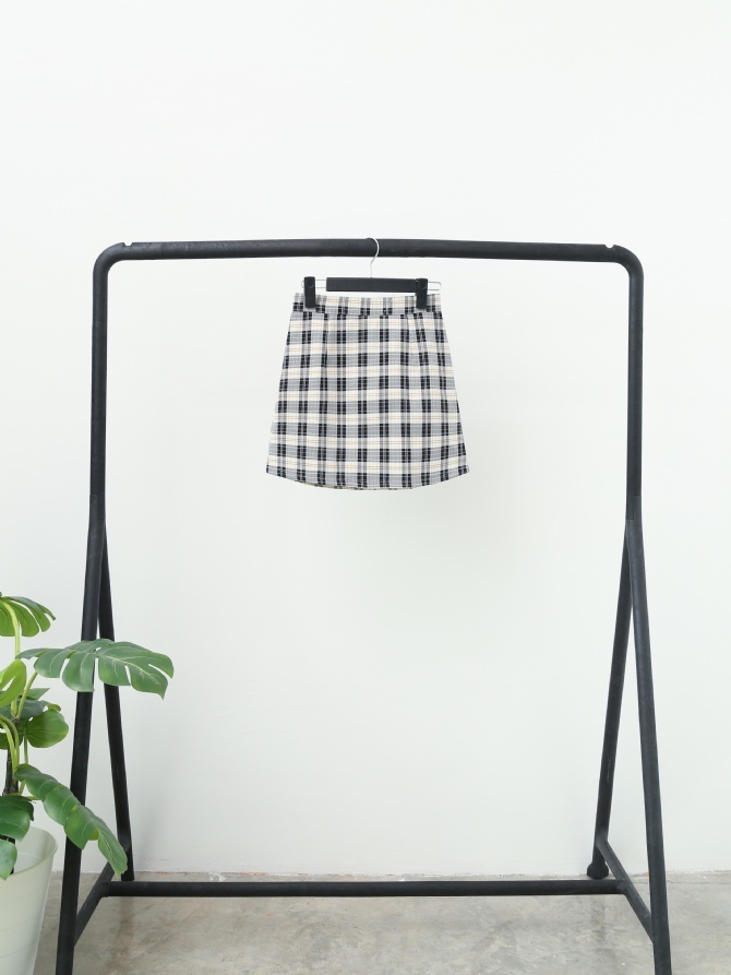 Plaid Short Skirt 16607
