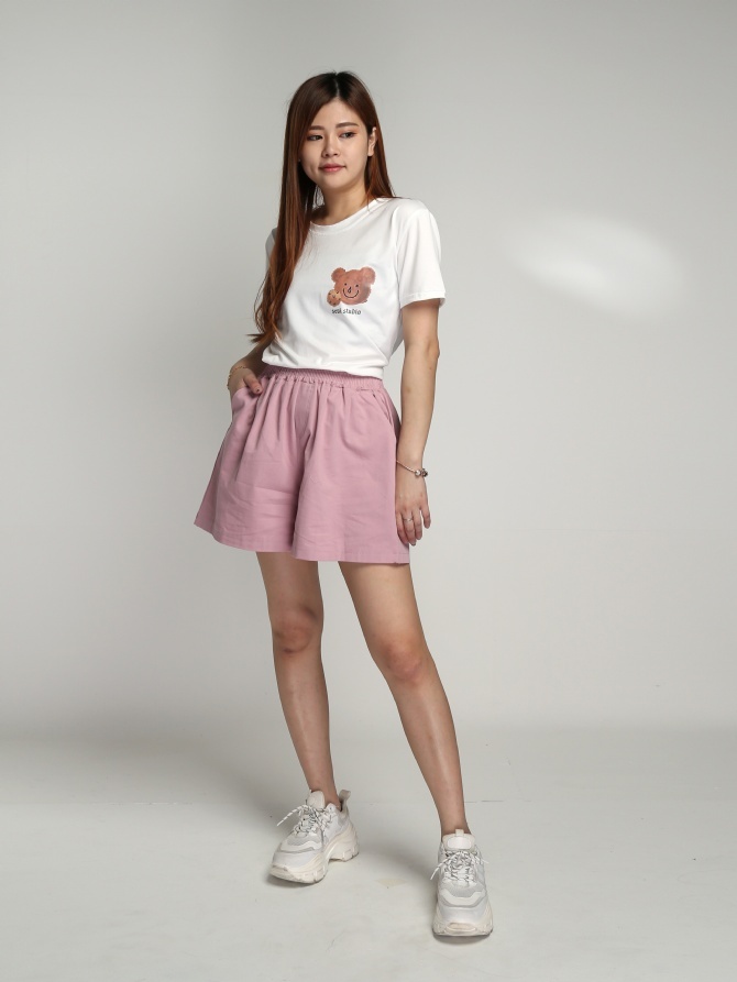 High Waist Stretchable Short Pants 15936