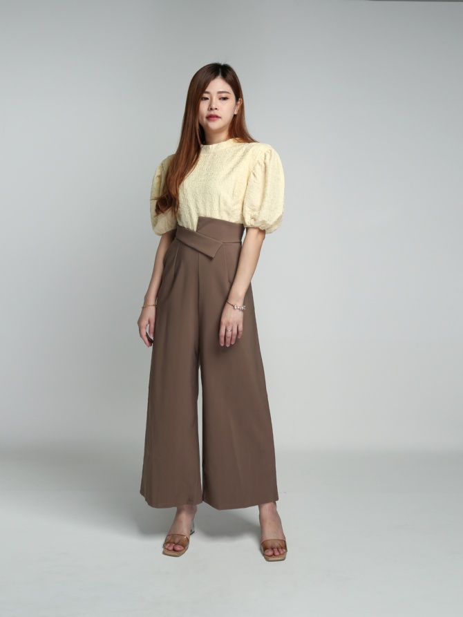 Two Tone Side V Jumpsuit 15812