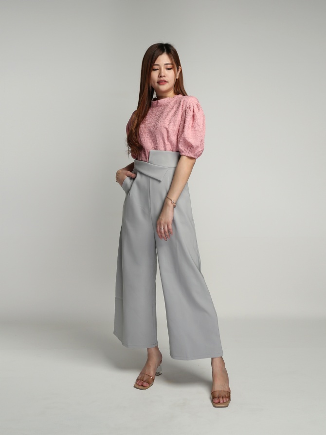 Two Tone Side V Jumpsuit 15812