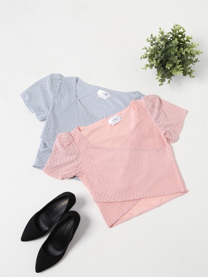 Overlap Short Sleeve Top 17710