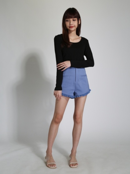 High Waist Ruffles Short Pants 24235