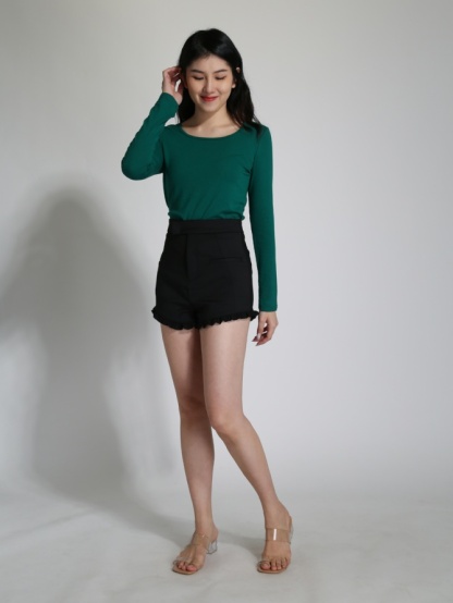 High Waist Ruffles Short Pants 24235
