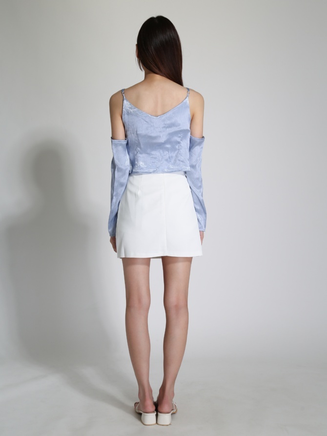 Satin Twist Tie Up Sleeveless Top 24237