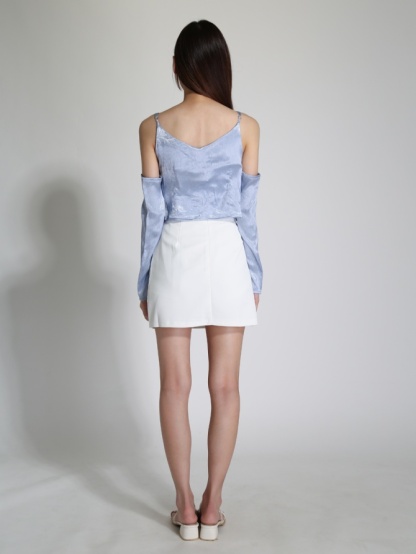 Satin Twist Tie Up Sleeveless Top 24237