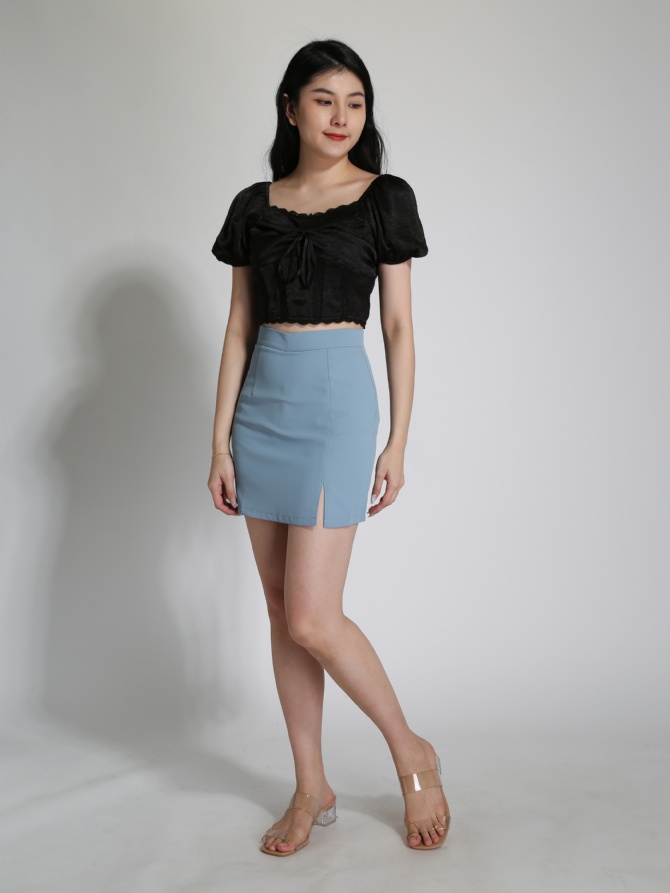 Satin Front Tie Up Top 24233