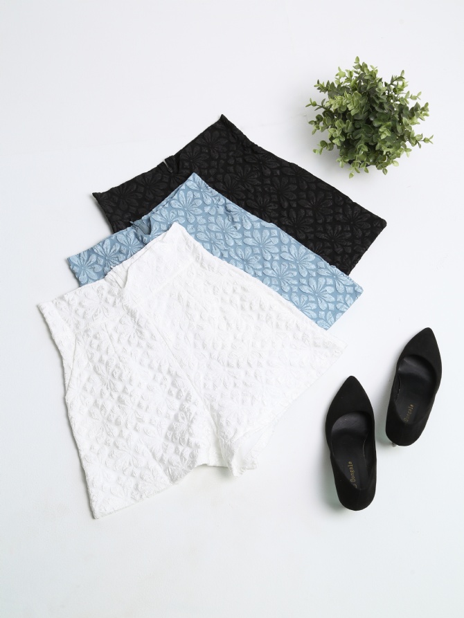 High Waist Printed Flower Short Pants 24440