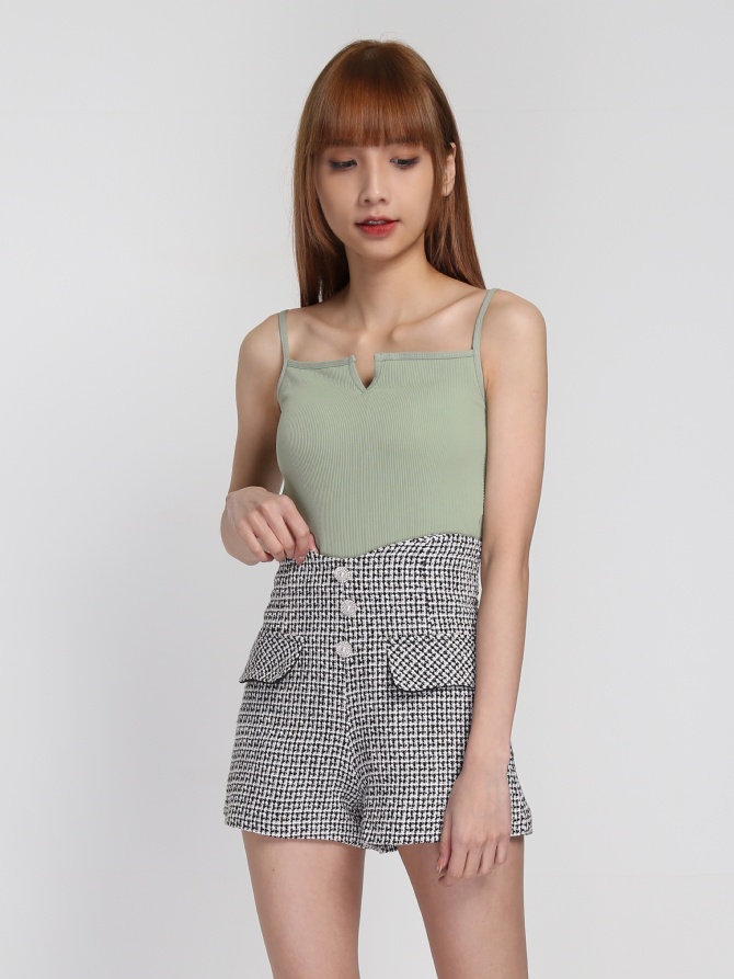 Spaghetti Strap With Chest Pad Top Bra 21404
