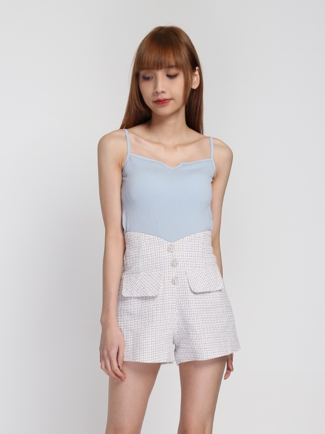 Spaghetti Strap With Chest Pad Top Bra 21404