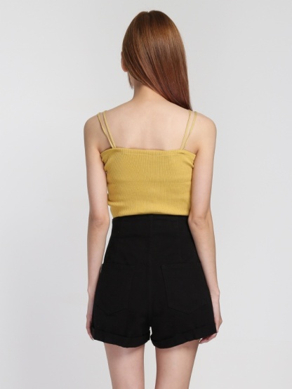 Knitted Two Side Drawstring Top 22065