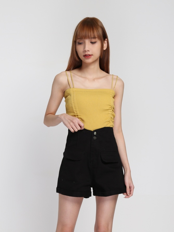 Knitted Two Side Drawstring Top 22065