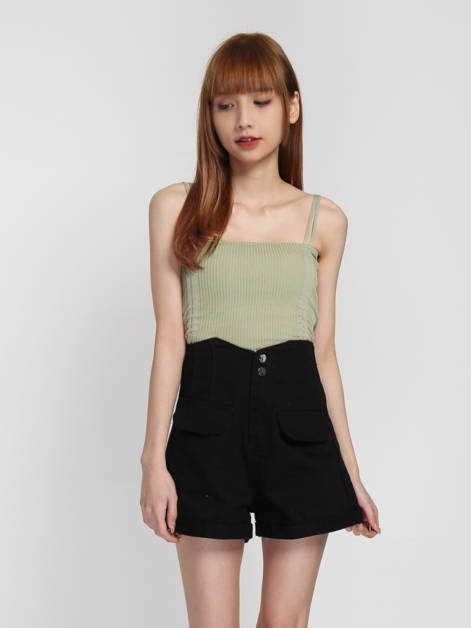 Knitted Two Side Drawstring Top 22065
