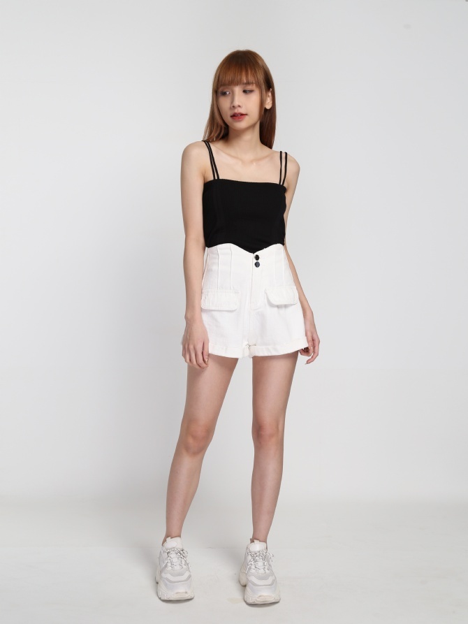 Knitted Two Side Drawstring Top 22065